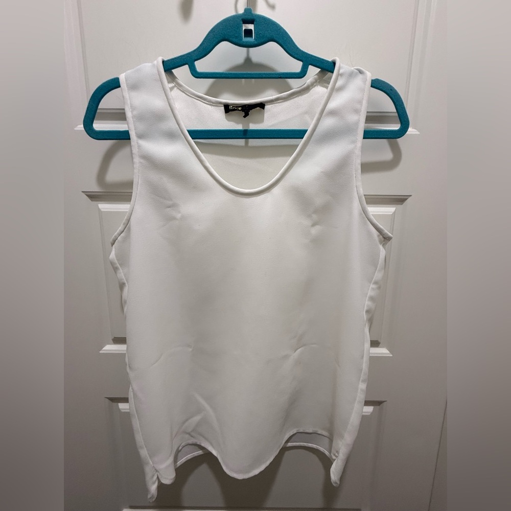 Maje. White Womens Tank Top. Size 2.